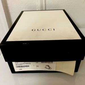 Used Beige Blue Kids Gucci high top Sneakers.